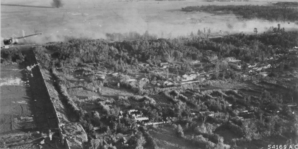 B-25s bomb the fortress city of Tengchong